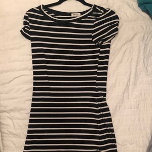 Stripped body con dress